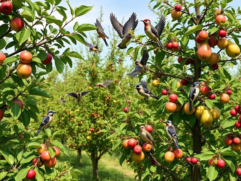 ptice u voćnjaku
